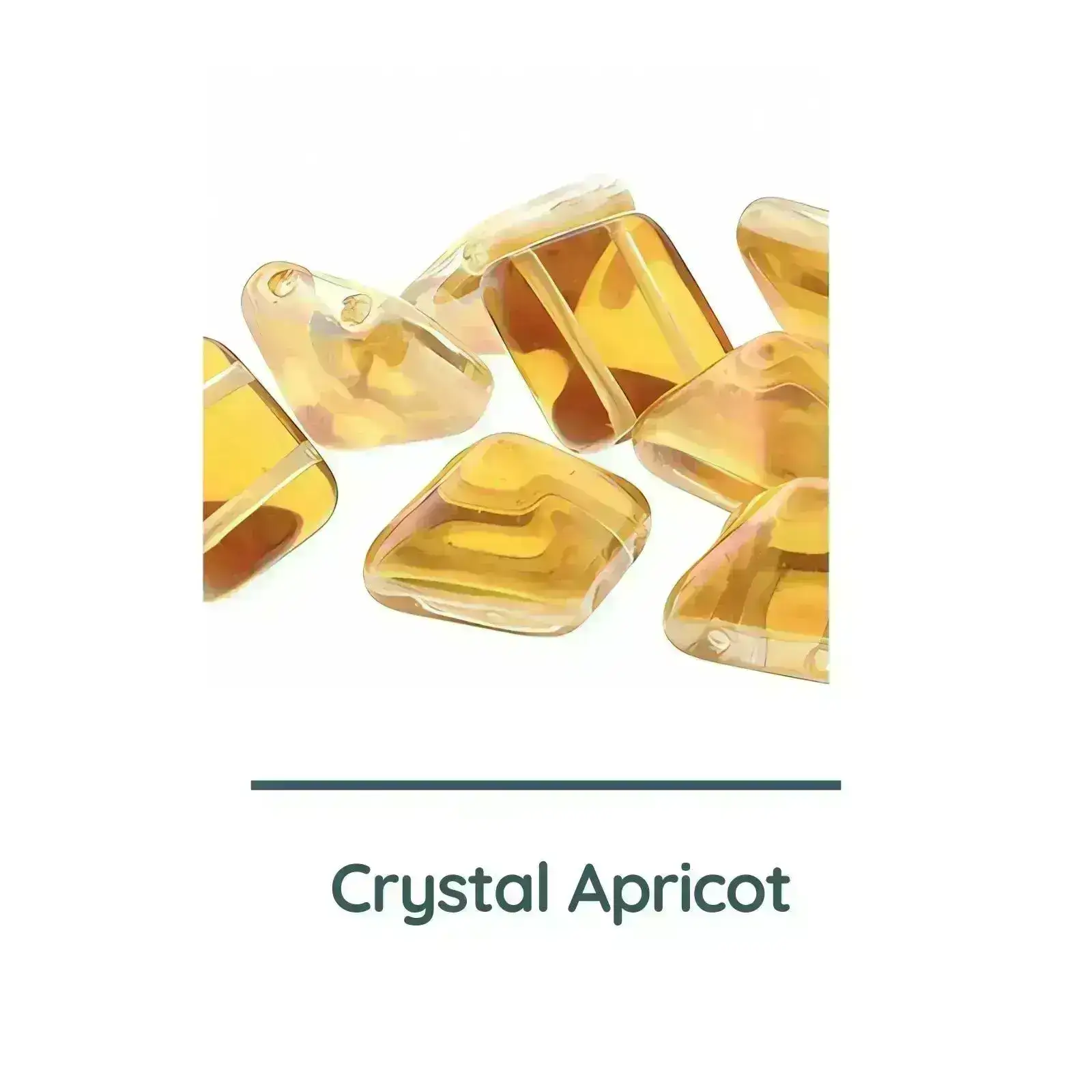 Pyramid Stud Beads, 12mm, Crystal Apricot - Image 2