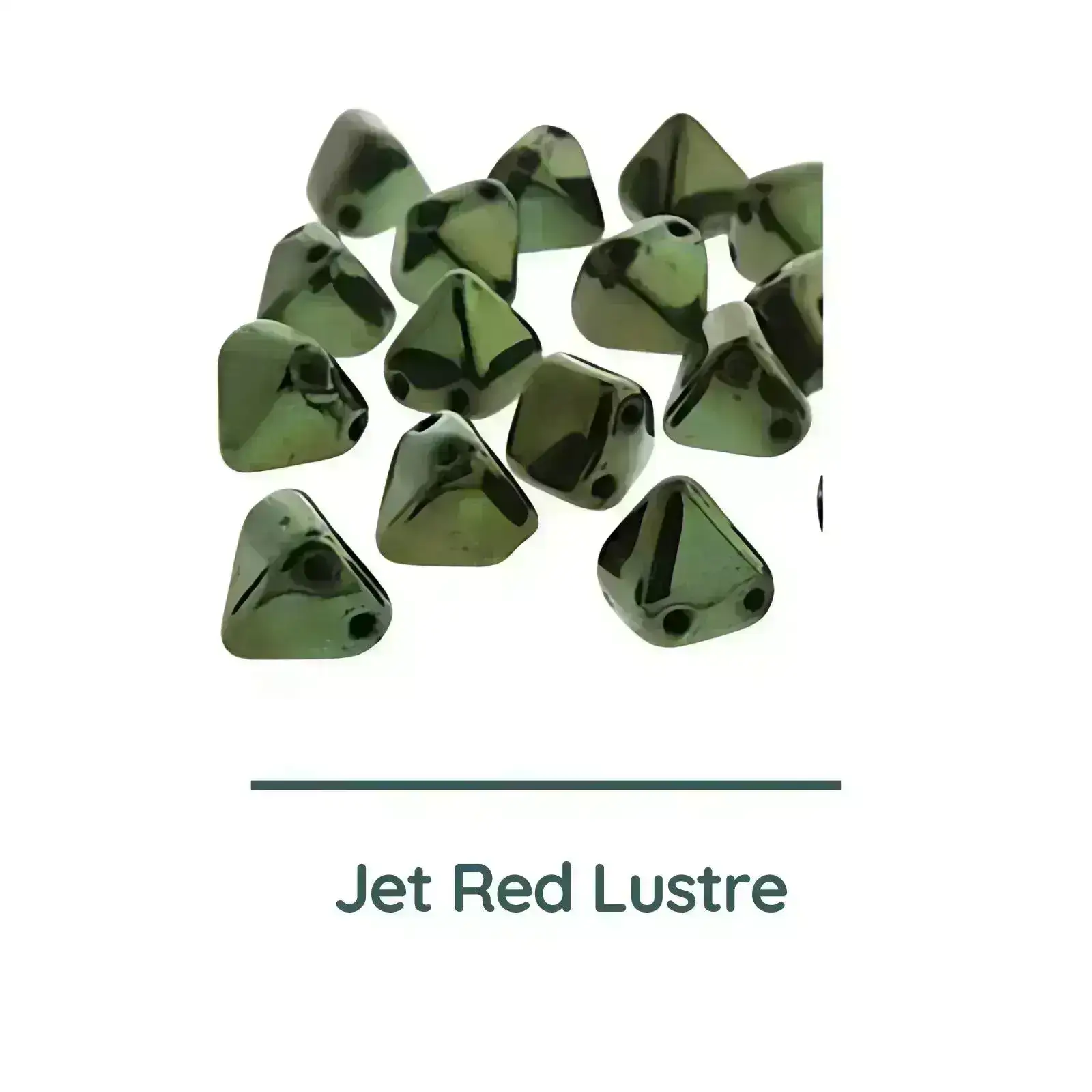 Pyramid Stud Beads, 12mm, Jet Red Lustre - Image 2