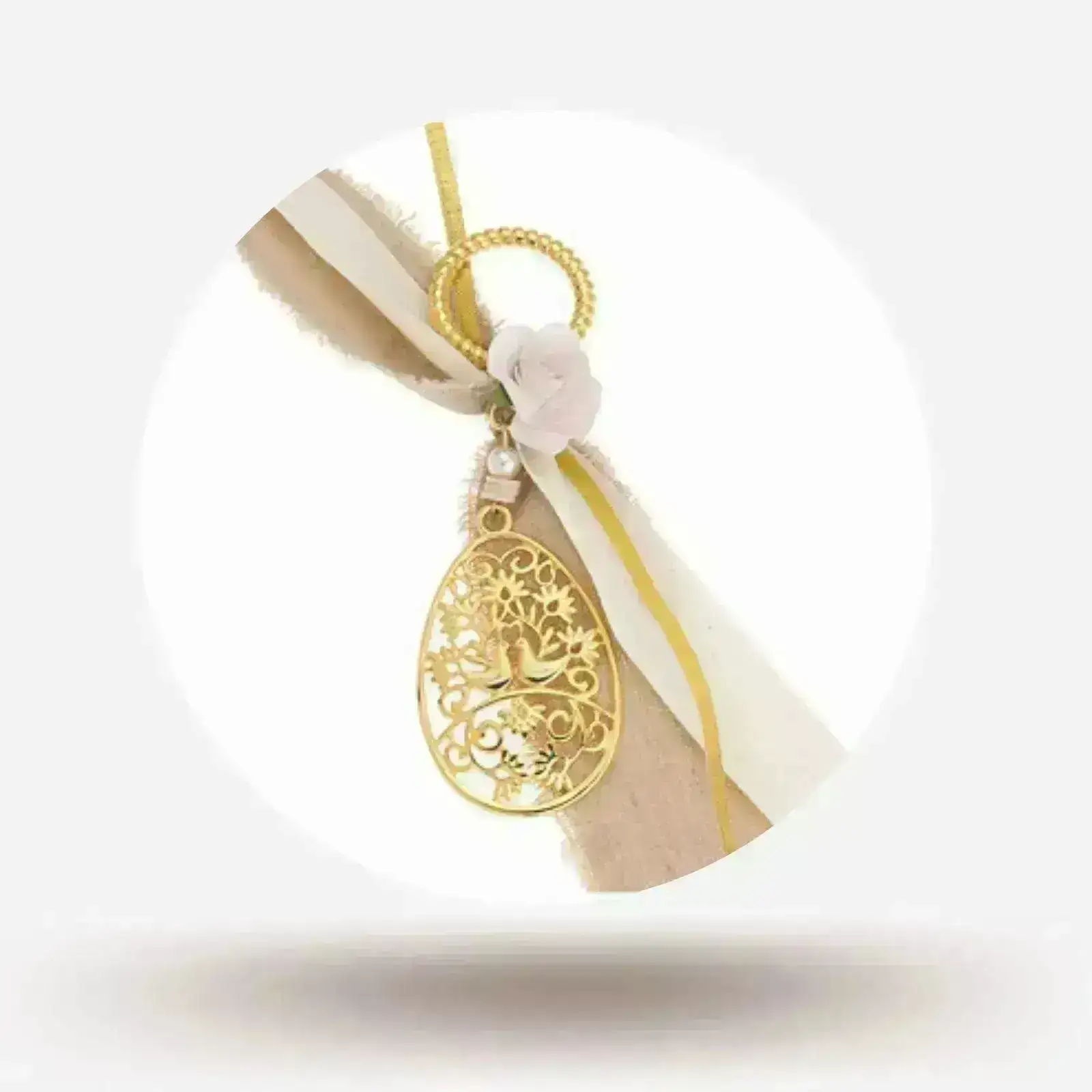 Pysanky Filigree Bird Charm or Pendant