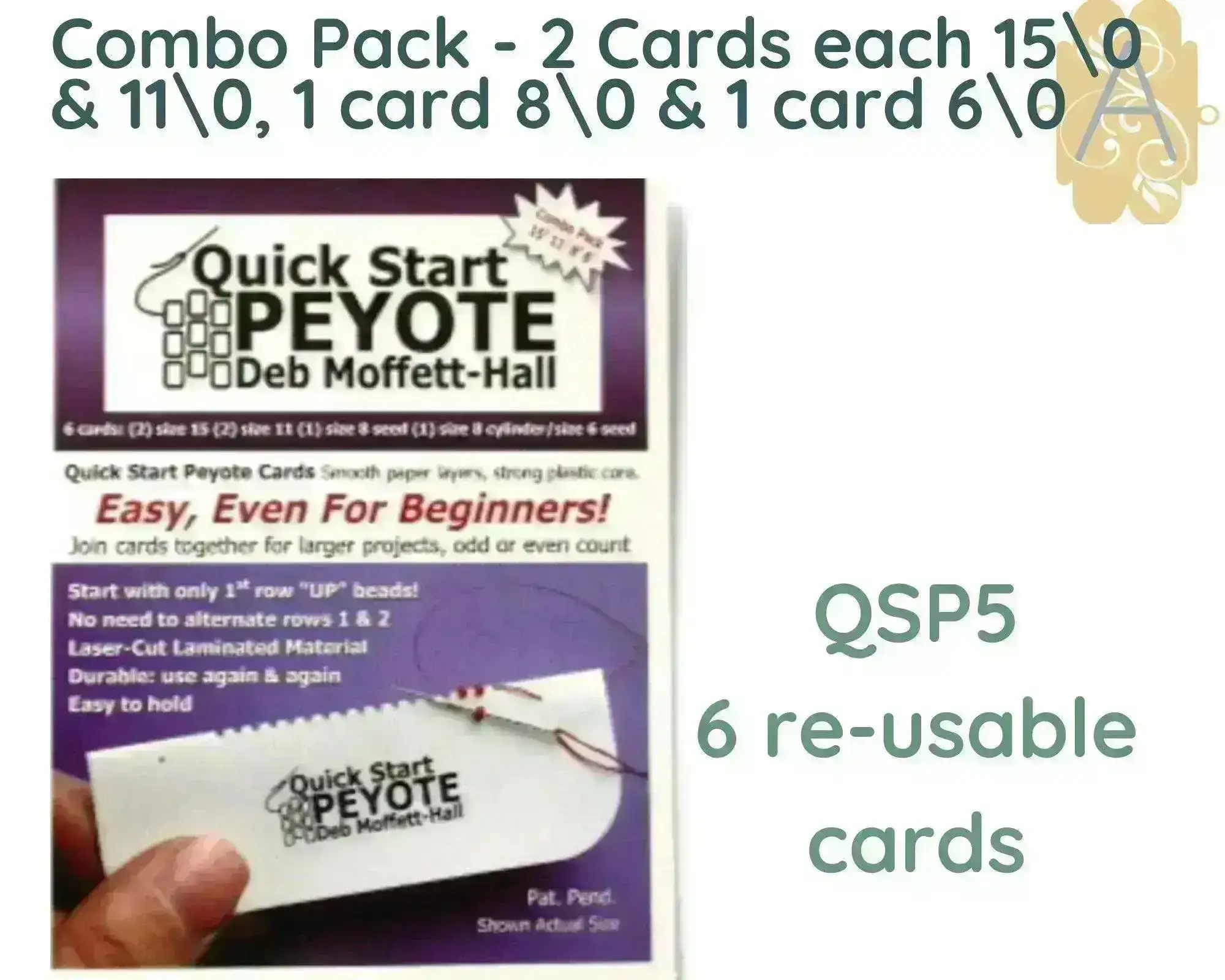 Quick Start Cards for Even or Odd Peyote, 2 Drop Peyote, Herringbone & Right Angle Weave, 3 per Pack + 2 NEW STARTER CARDS - Image 6