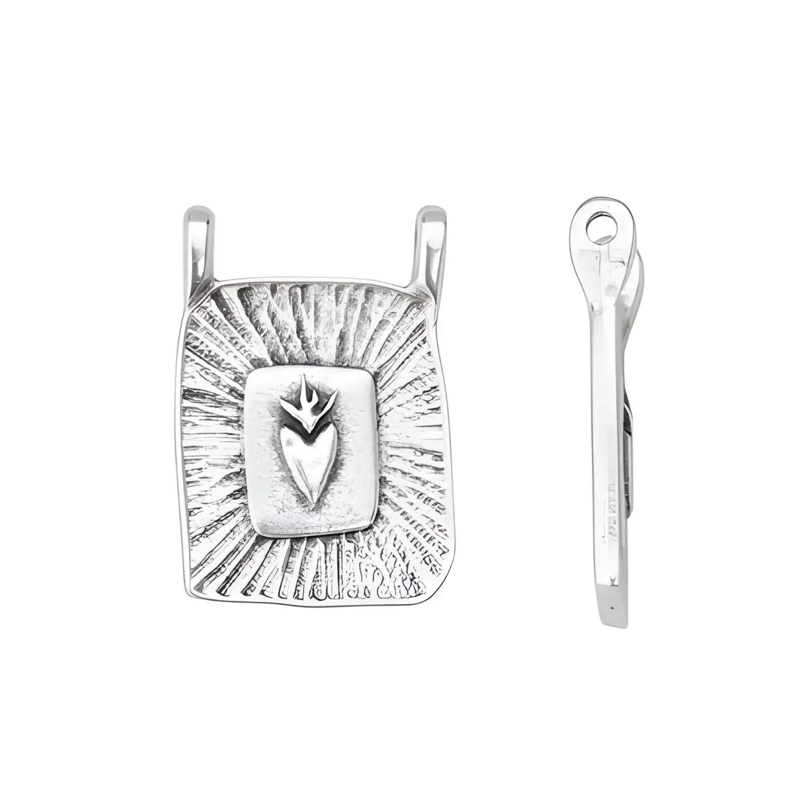 Radiant Heart Rectangular Charm or Pendant - Image 2