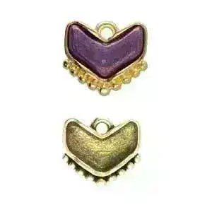 Ramos, Cymbal Chevron Bead Pendant, Glue In Setting, 2 Pcs. 4 Finishes - Image 3