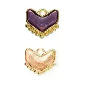 Ramos, Cymbal Chevron Bead Pendant, Glue In Setting, 2 Pcs. 4 Finishes - Image 5