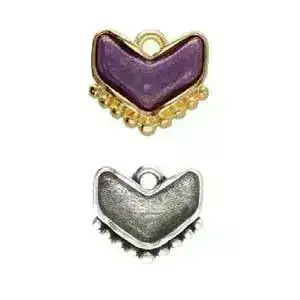 Ramos, Cymbal Chevron Bead Pendant, Glue In Setting, 2 Pcs. 4 Finishes - Image 6