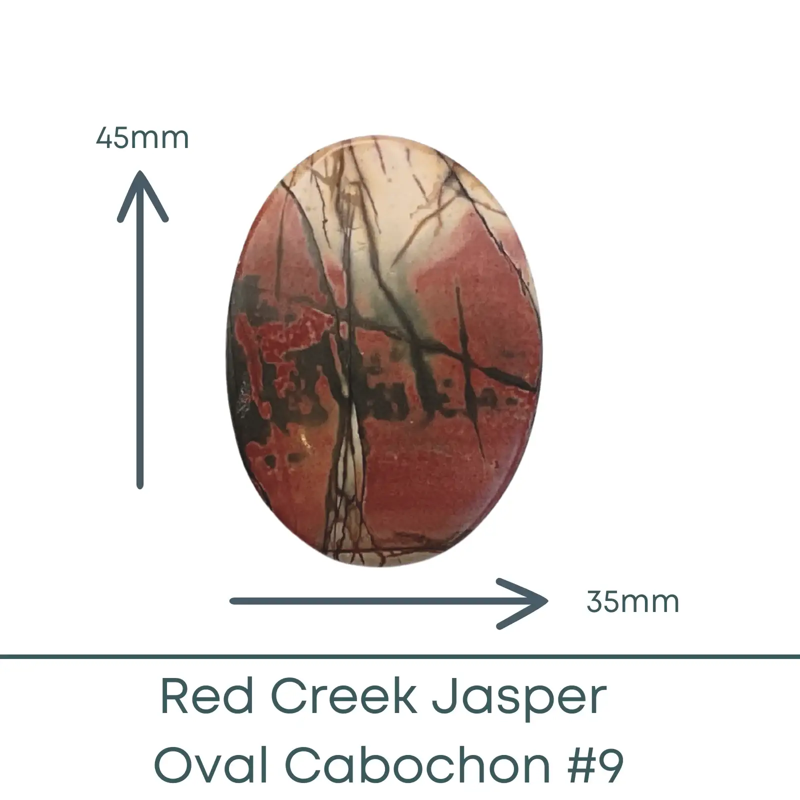 Red Creek Jasper Oval Cabochon #9