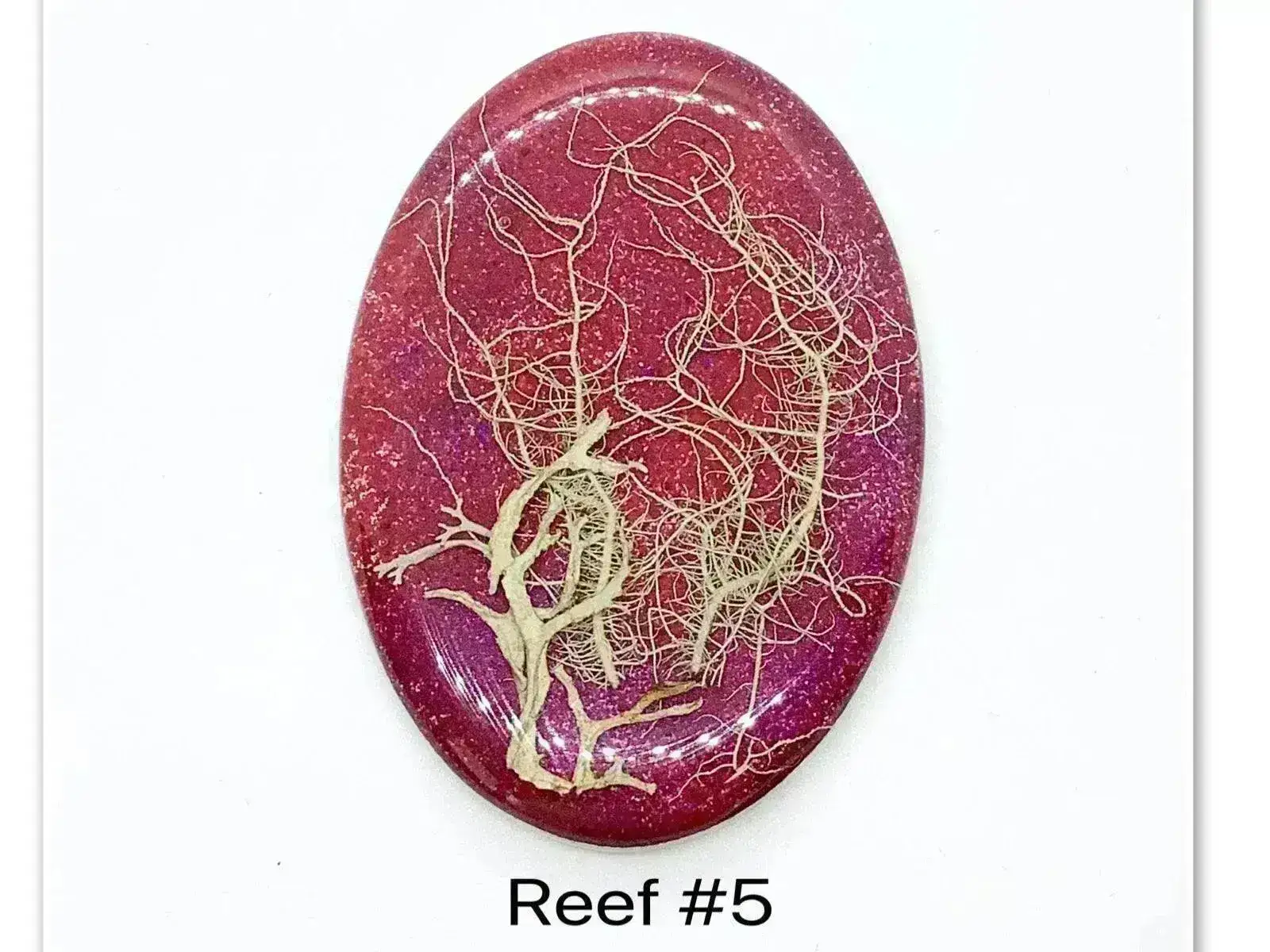 Reef Cabochon, One of a Kind, Handmade with real Dried Flora - Image 4