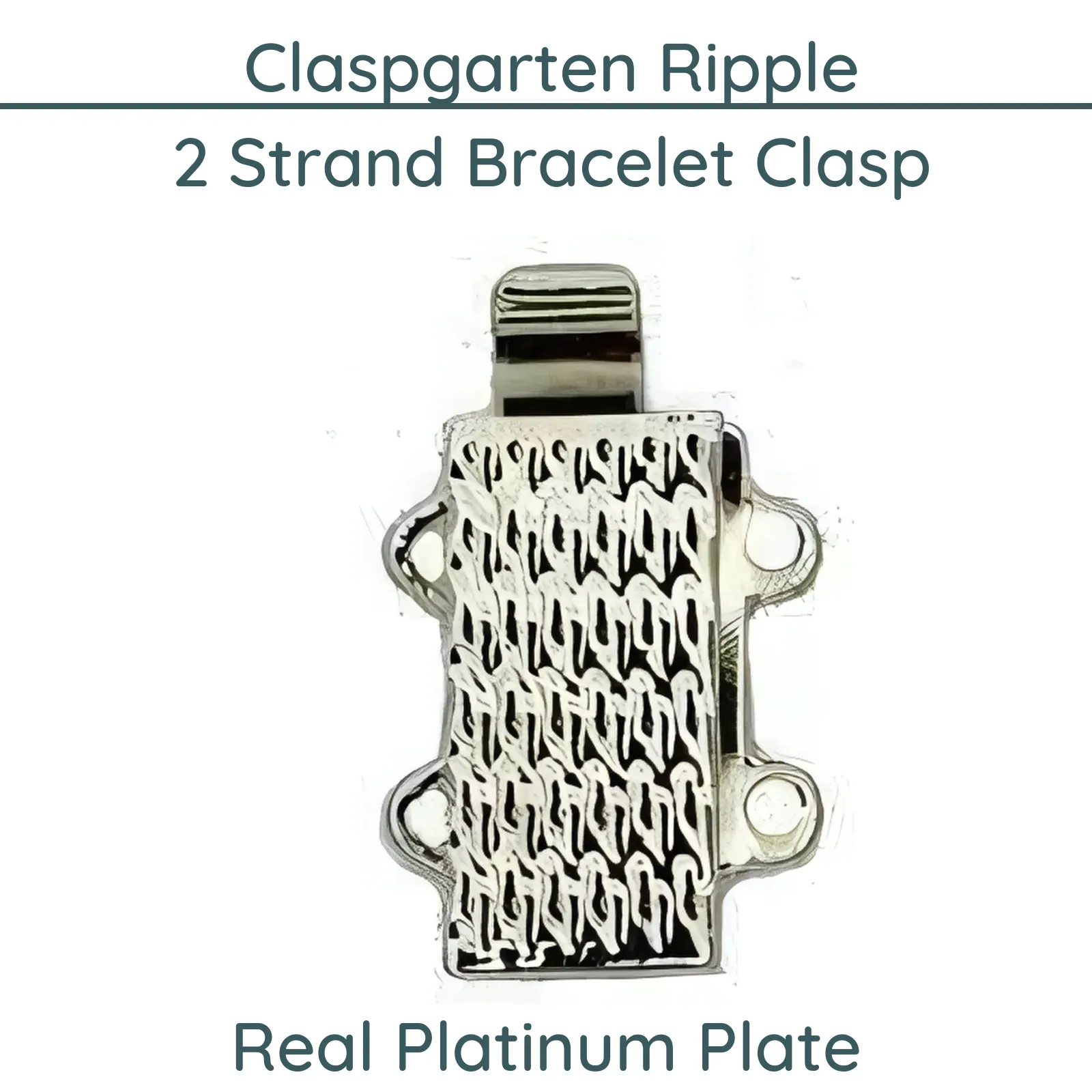 Claspgarten Ripple, 2-Strand Box Clasp, 2 Finishes - Image 3