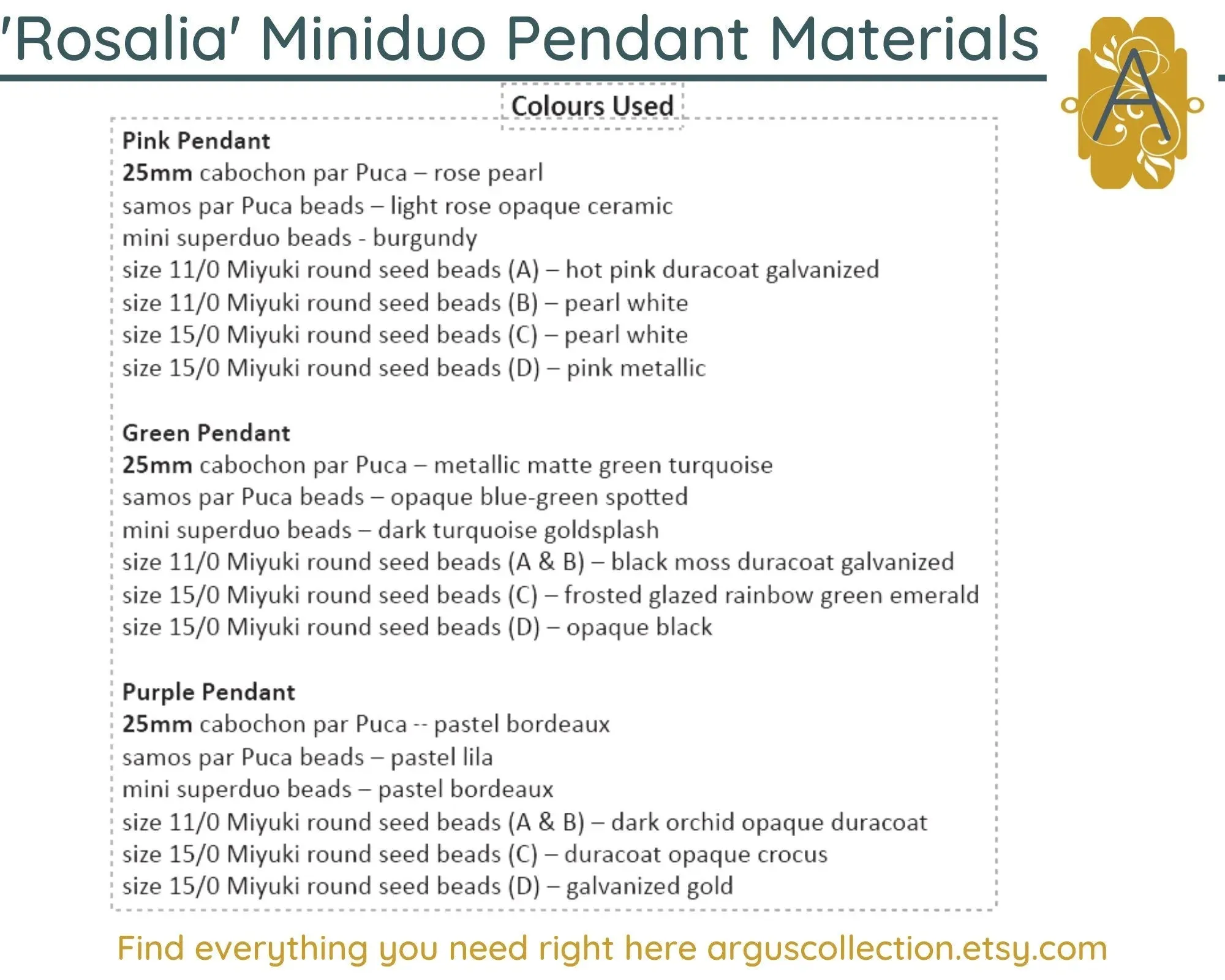 Rosalia Pendant Pattern - Image 4