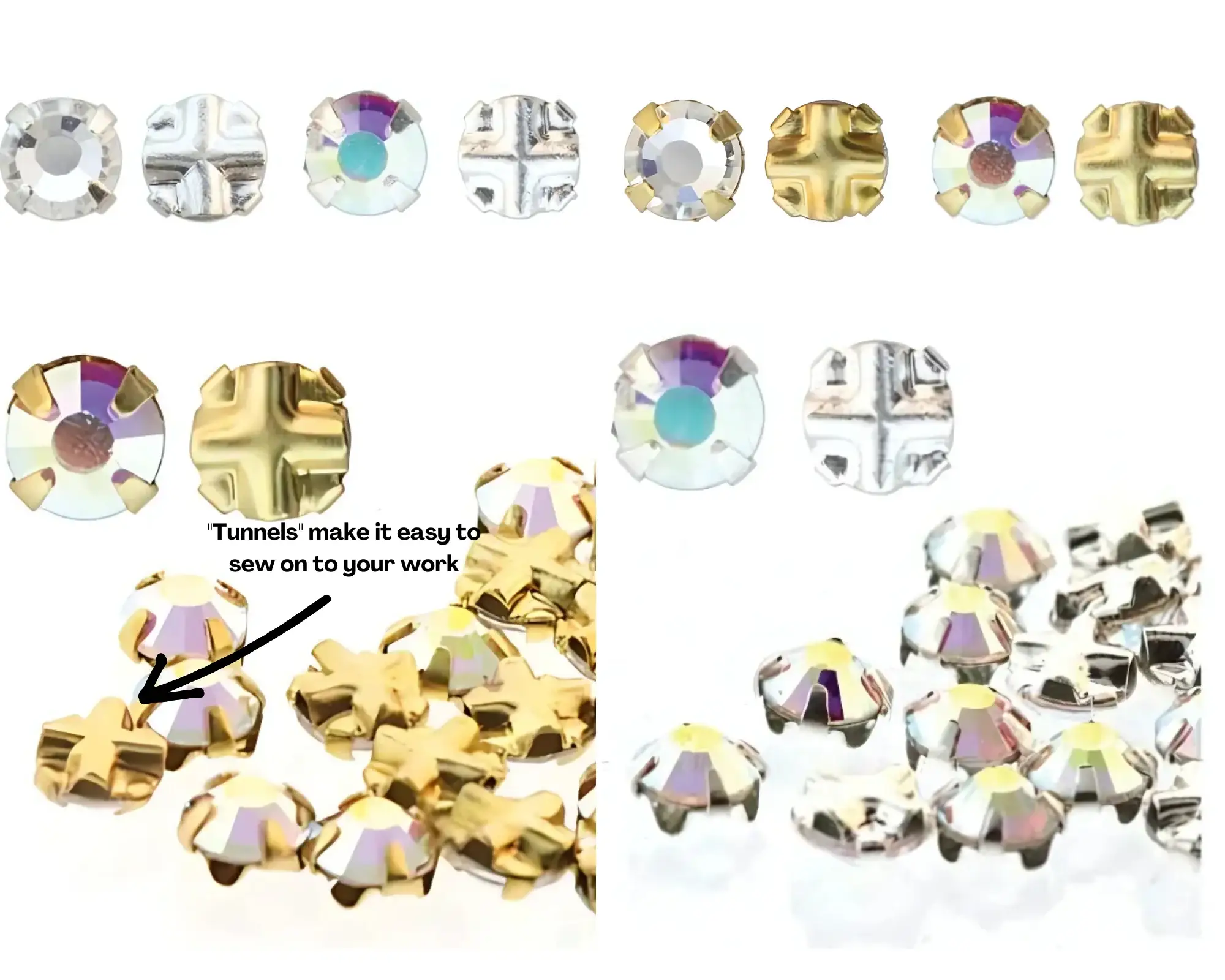 Preciosa Maxima Rose Montees, 3.5, 4, 4.7mm