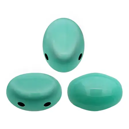 Samos Beads par Puca, Opaque Green Turquoise, 5g & 20g - Image 2