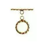 The Bronze Line, Scored Round Toggle Clasp, 10mm - Image 2
