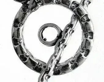 The Bronze Line, Scored Round Toggle Clasp, 10mm - Image 3