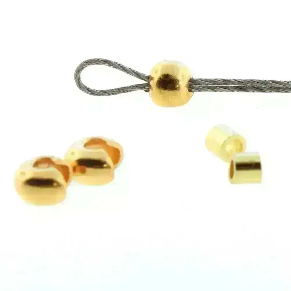So Handy! Crimp Tube & Cover Set, 2mm Tubes, 3mm Smooth Cover, 48 Pcs. 2 Finishes - Image 3