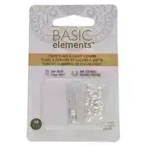 Crimp Tube & Stardust Cover Set, Basic Elements, 48 Pieces