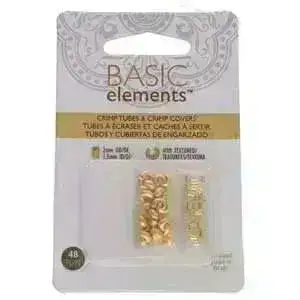 Crimp Tube & Stardust Cover Set, Basic Elements, 48 Pieces - Image 2