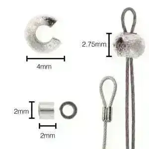 Crimp Tube & Stardust Cover Set, Basic Elements, 48 Pieces - Image 5