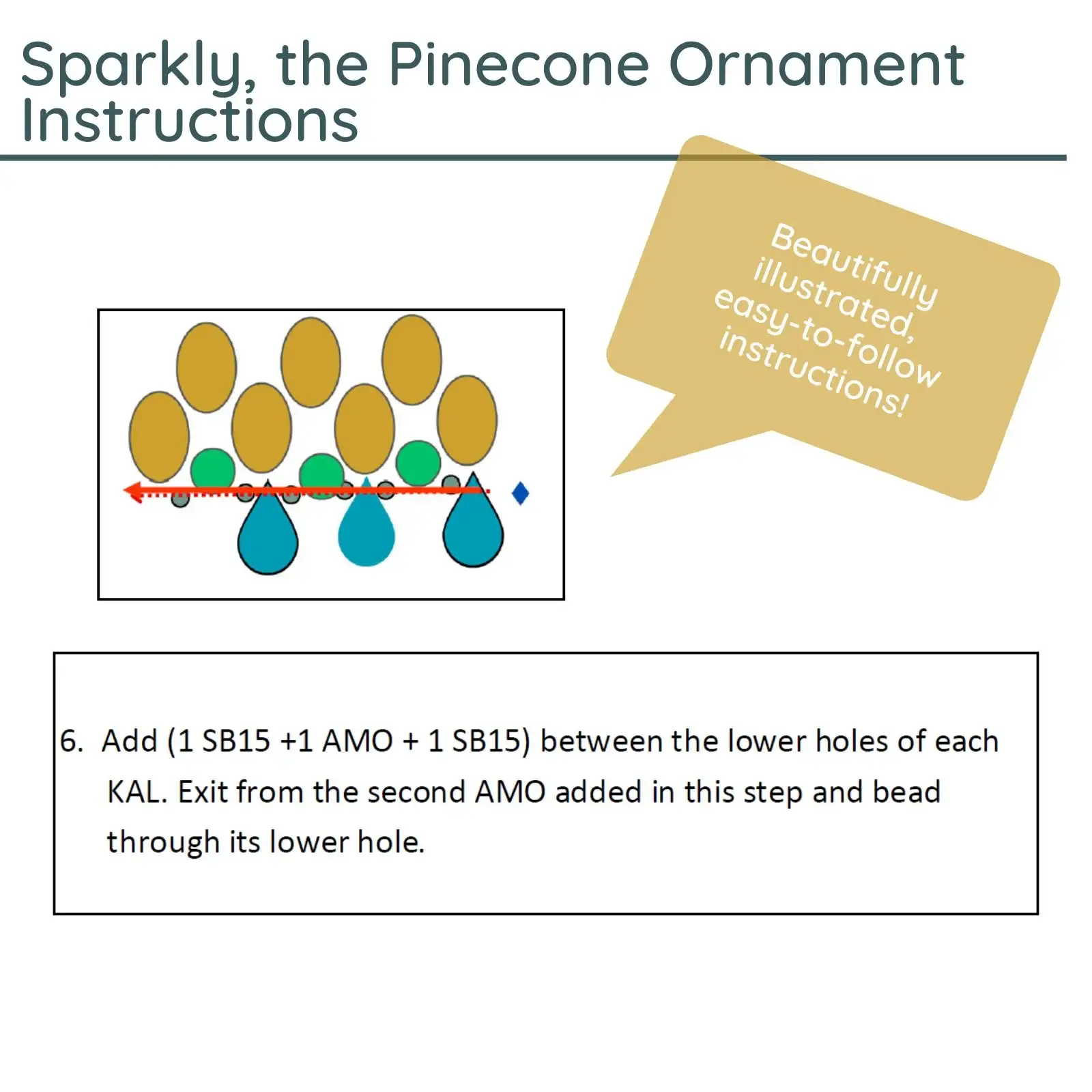 Sparkly, the Pinecone Ornament/Pendant Pattern - Image 3