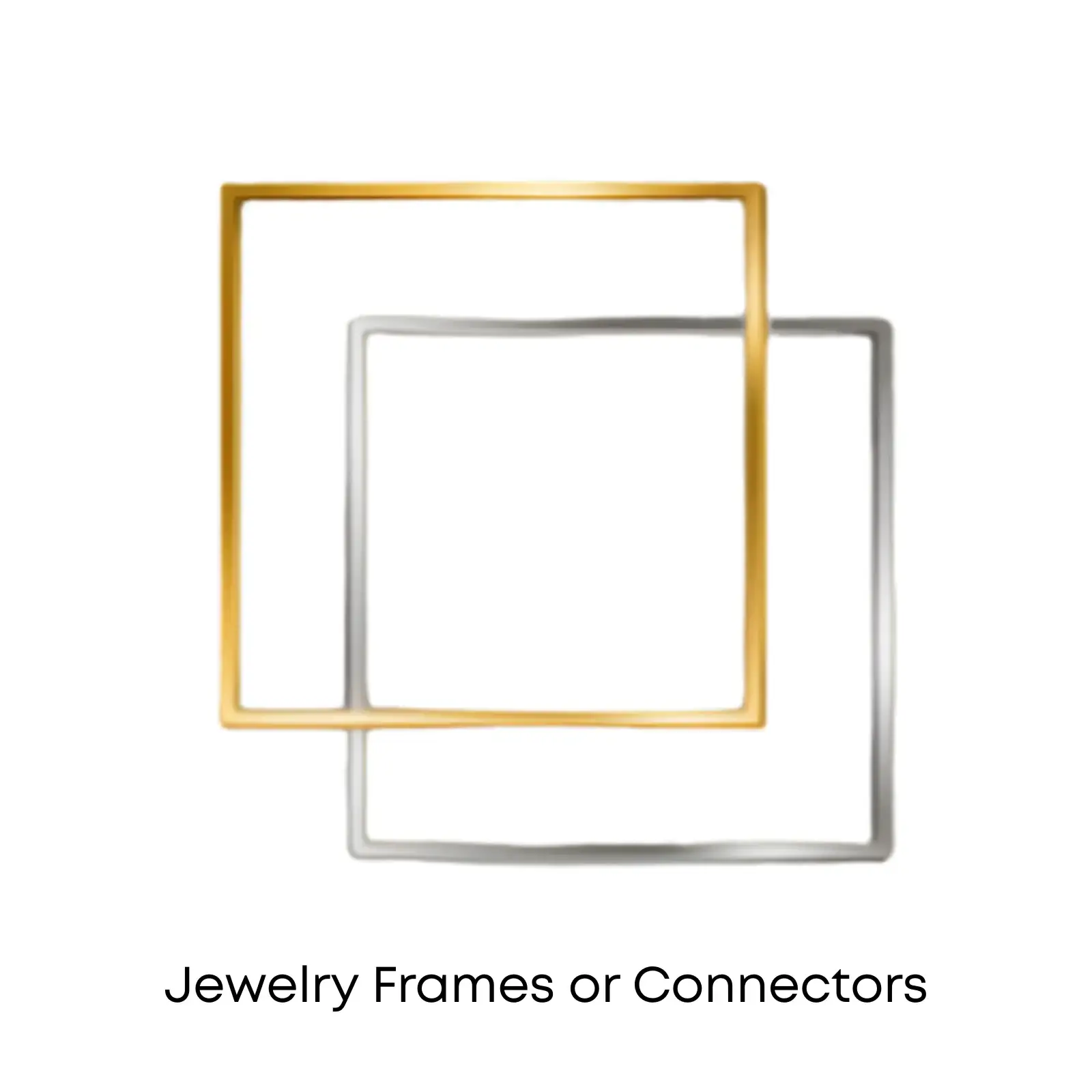 Square Frames, Links or Connectors, 25mm, 2 Pcs.