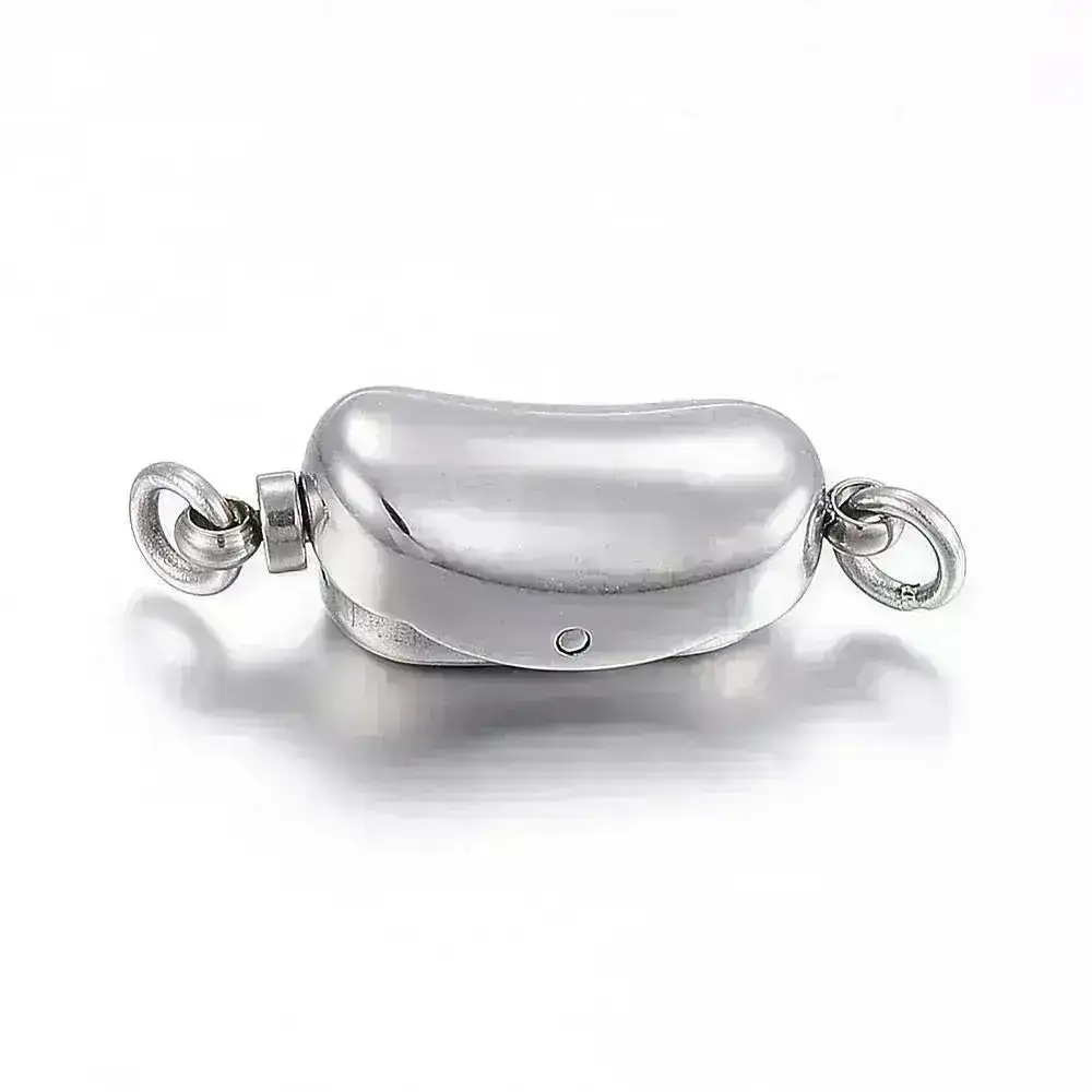 Stainless Steel Bayonet, Push Pull or Peanut Clasp, 1-Strand with Jump Ring, Various Options - Image 3