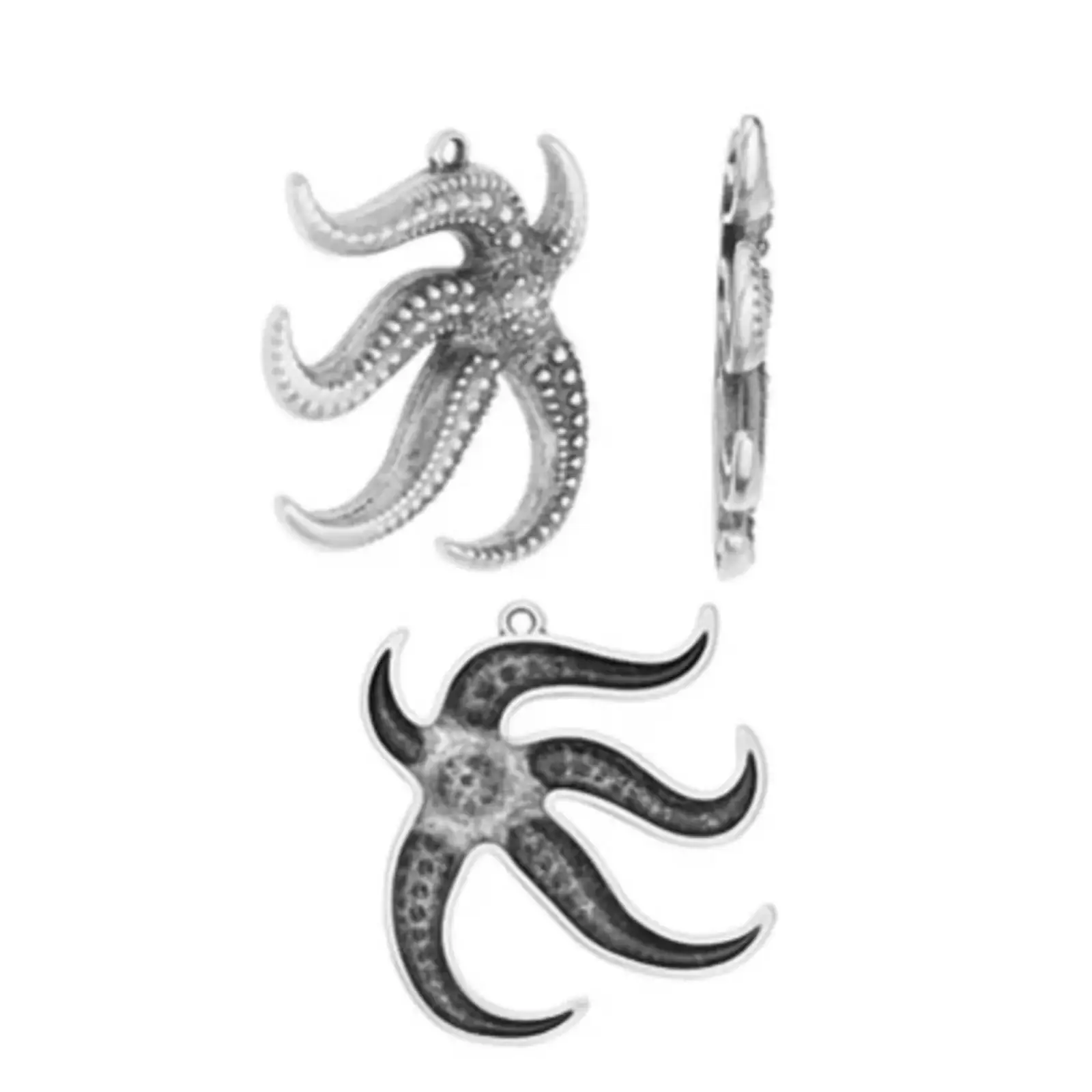Starfish Charm or Pendant, 2 Finishes - Image 5