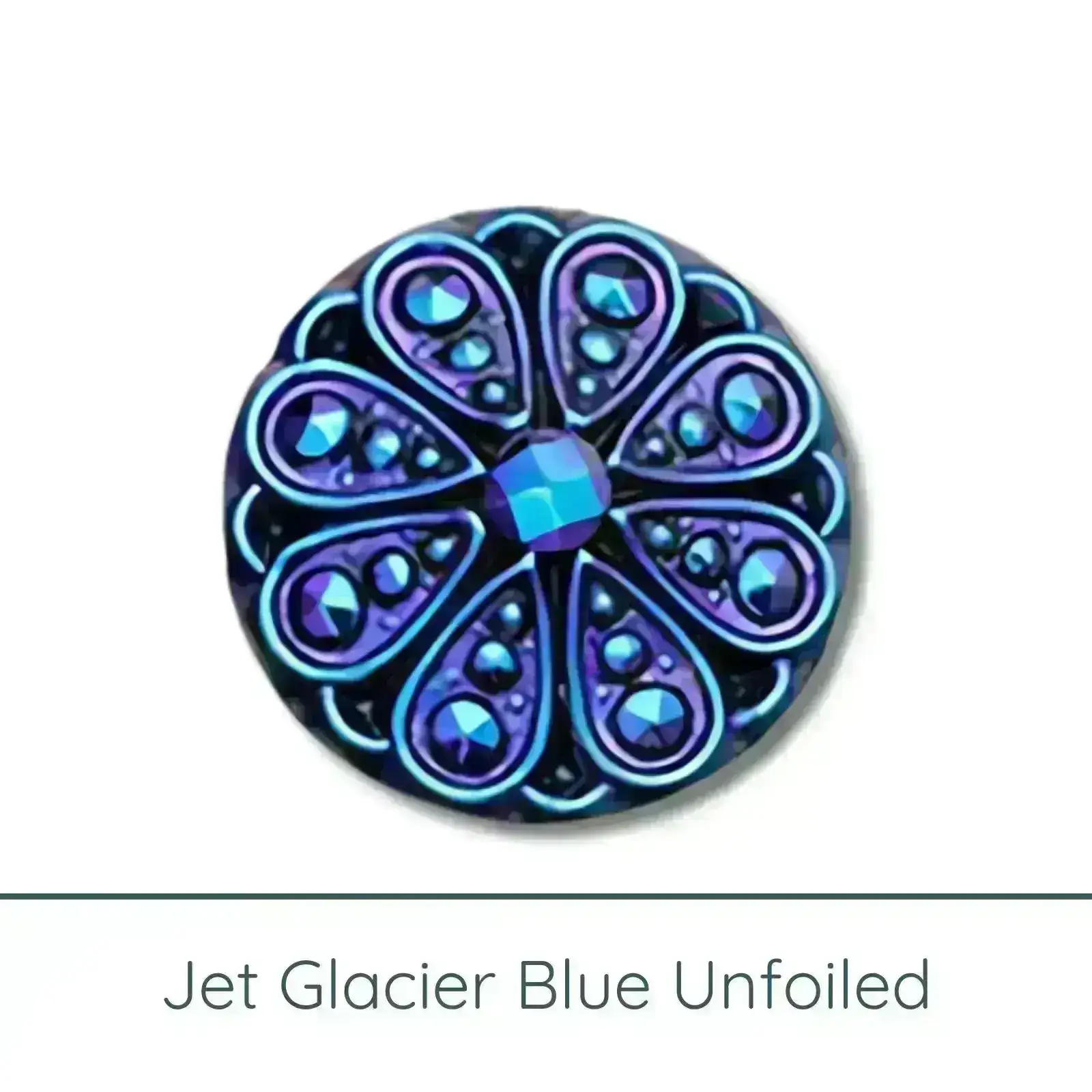 Filigree Floral, German Glass Cabochons, 22.5mm - Image 5