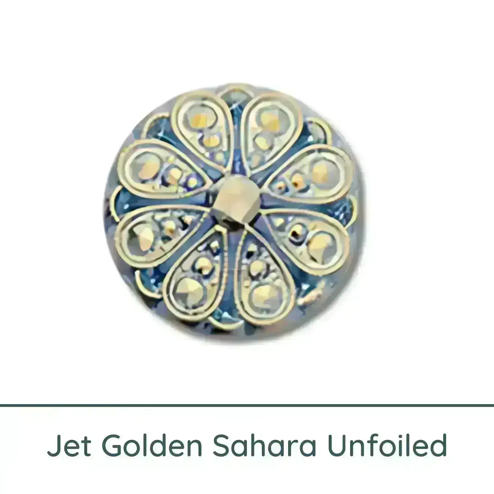 Filigree Floral, German Glass Cabochons, 22.5mm - Image 6