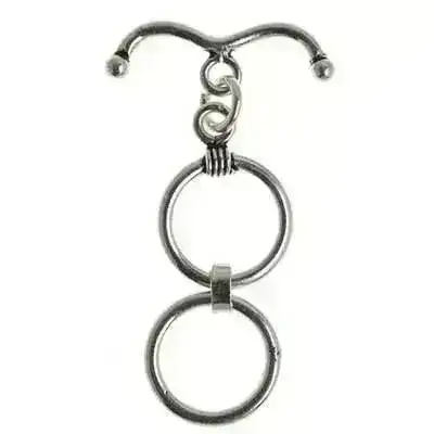 Bali Sterling Silver Toggle Extender Clasp, 15mm - Image 2