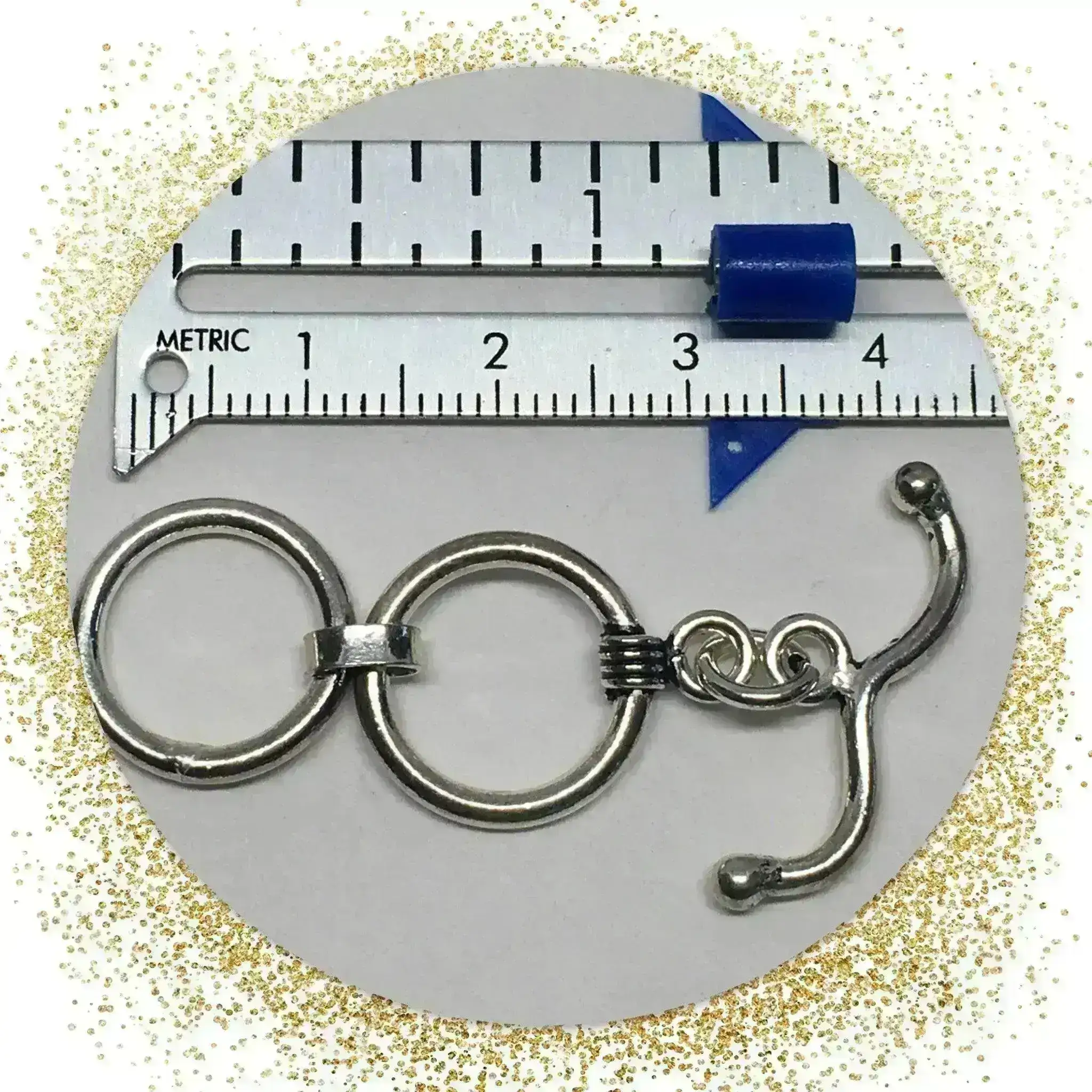 Bali Sterling Silver Toggle Extender Clasp, 15mm - Image 3