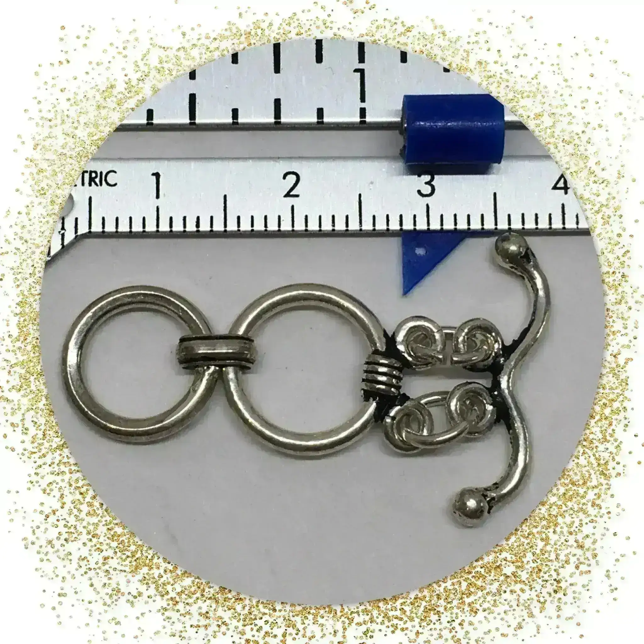 Bali 2-Strand Sterling Silver Toggle Extender Clasp, 13mm