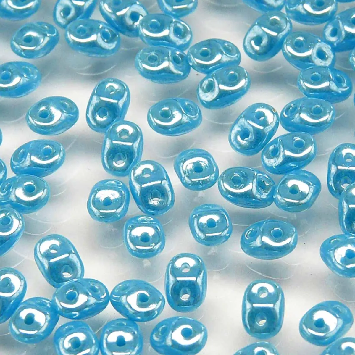Superduo Beads, Turquoise Blue, 10g.