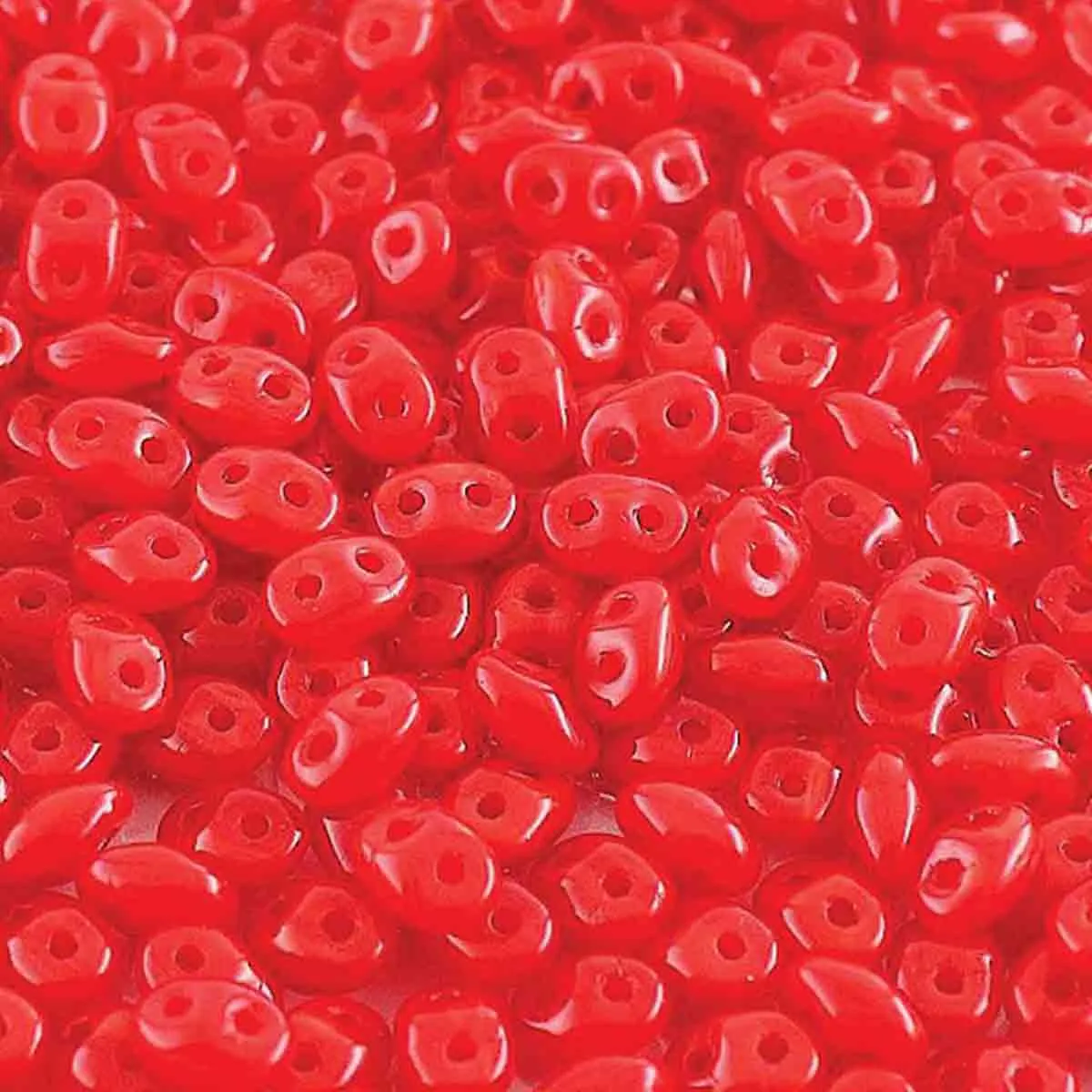 Superduo Beads, Opal Red, 10g.
