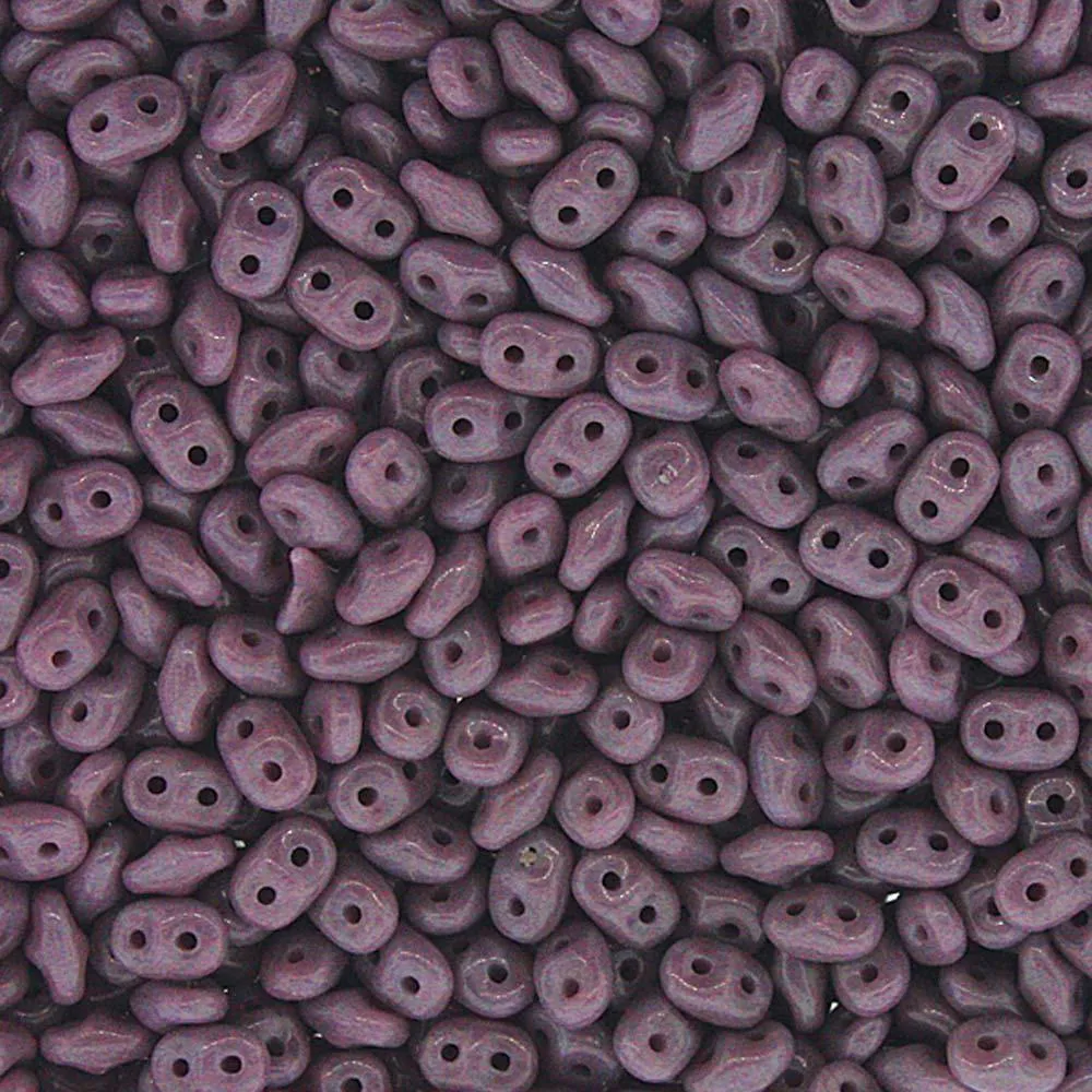 Superduo Beads, Opaque Violet, 10g.