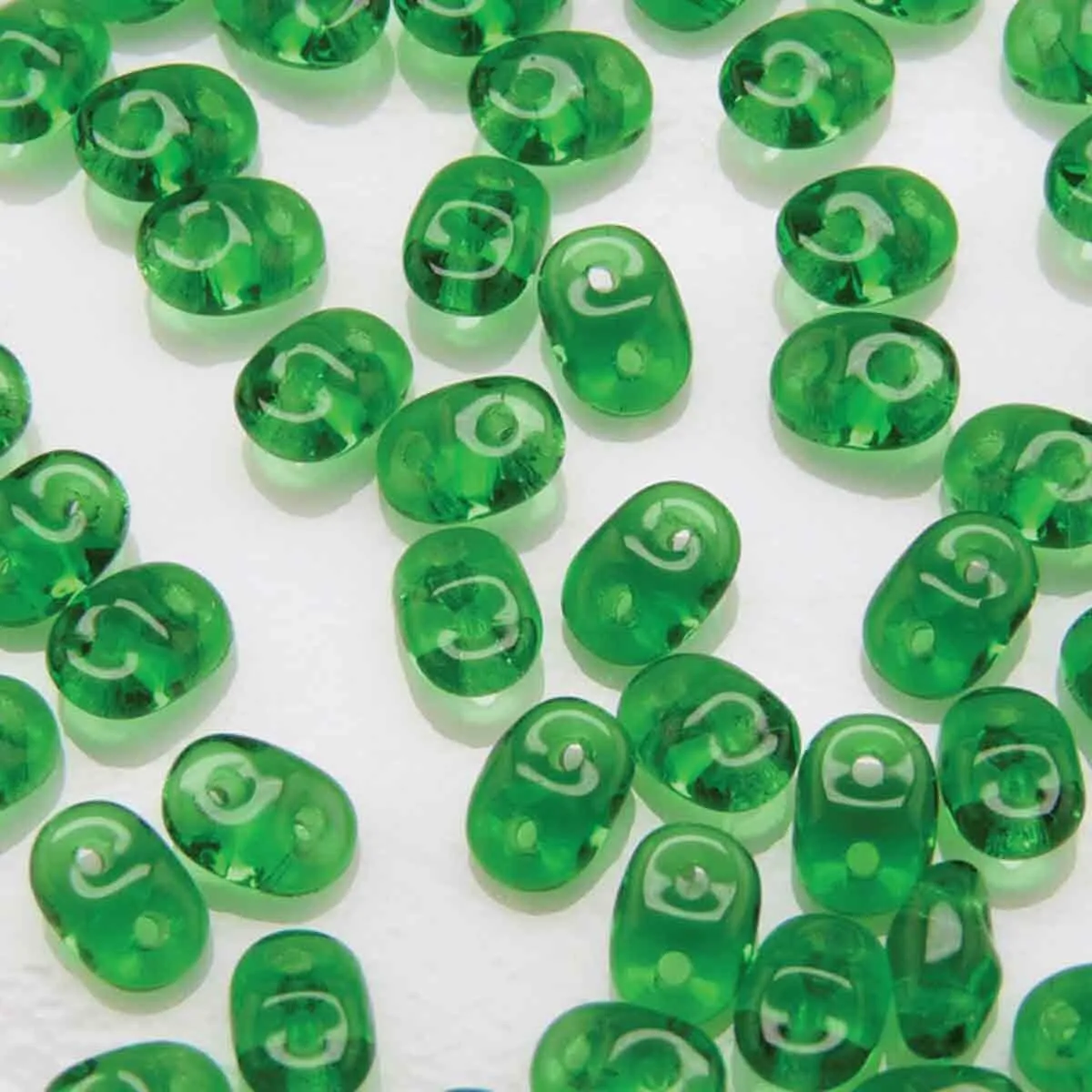 Superduo Beads, Chrysolite, 10g.