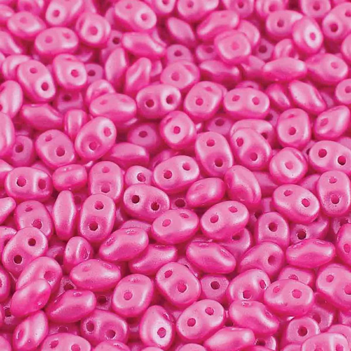 Superduo Beads, Pearl Shine Light Fuchsia, 10g.