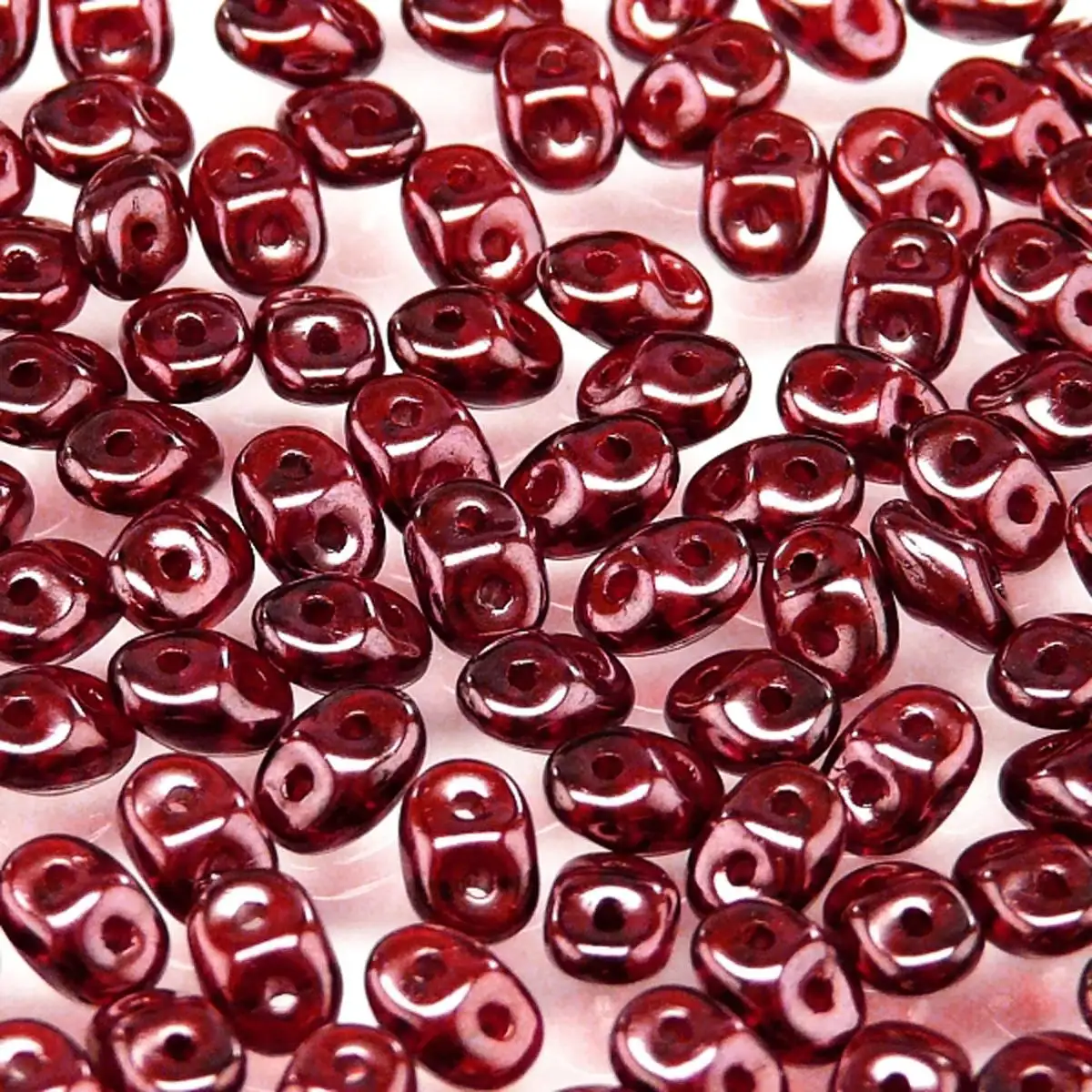 Superduo Beads, Red Wine, 10g.