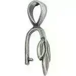 The Bronze Line, 3 Leaves Pinch Bail with Loop 2 Pieces - Image 4