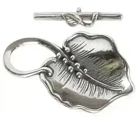 The Bronze Line, Wide Leaf Toggle Clasp, 20mm - Image 2