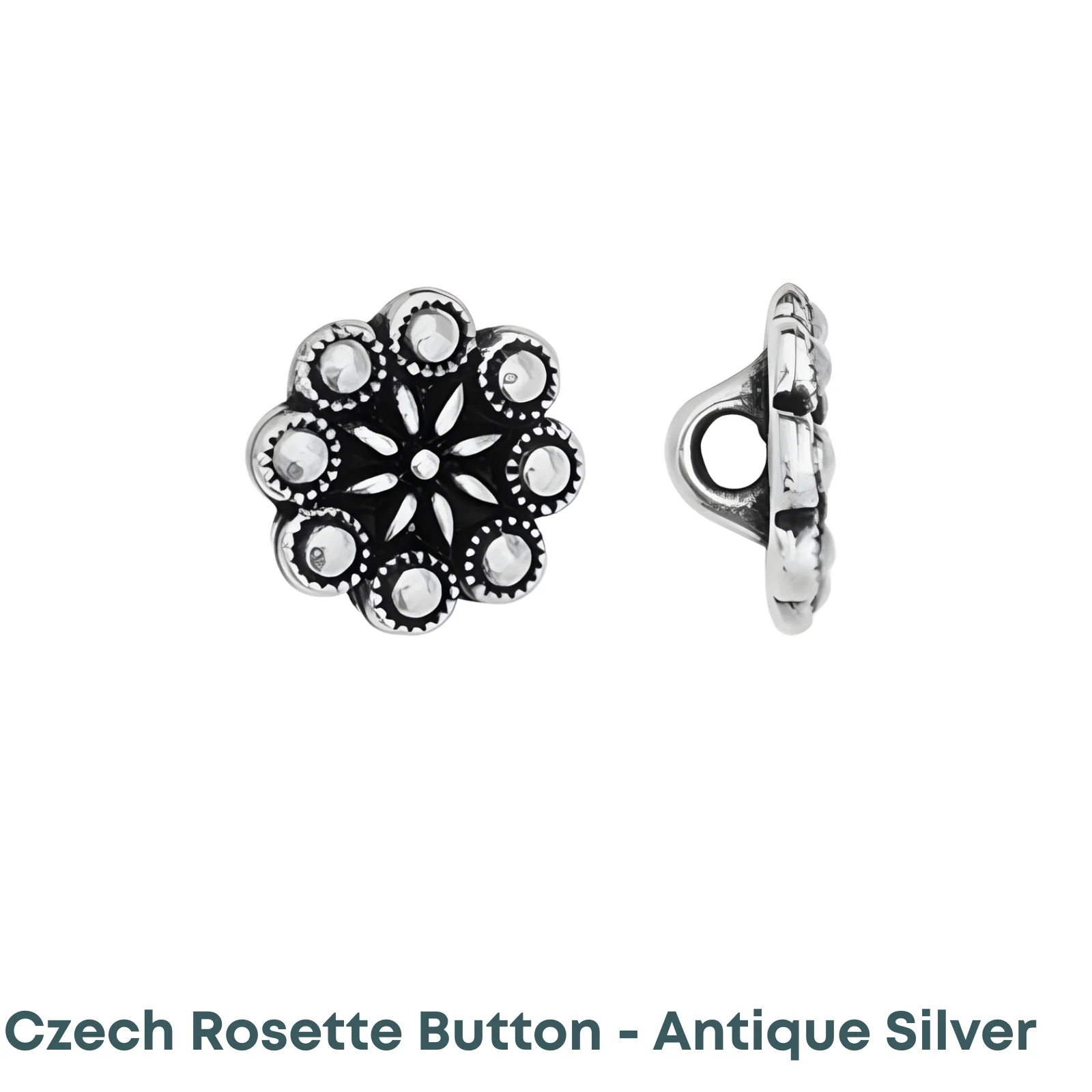 Tierracast Czech Rosette Buttons, 2 Pcs. - Image 3