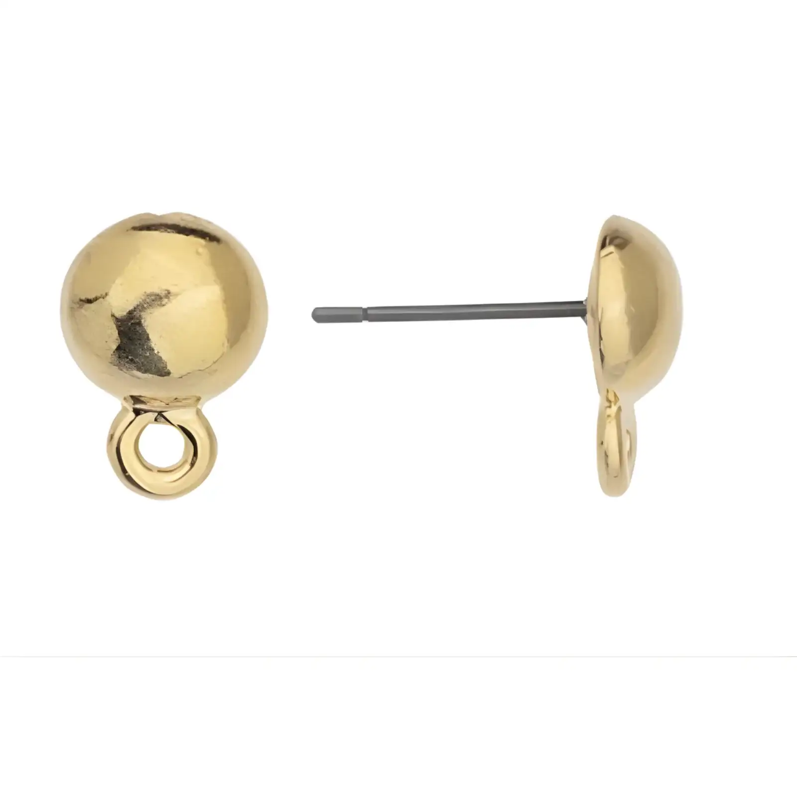 Tierracast Dome Earring Studs, Titanium Posts, 6 Finishes - Image 3
