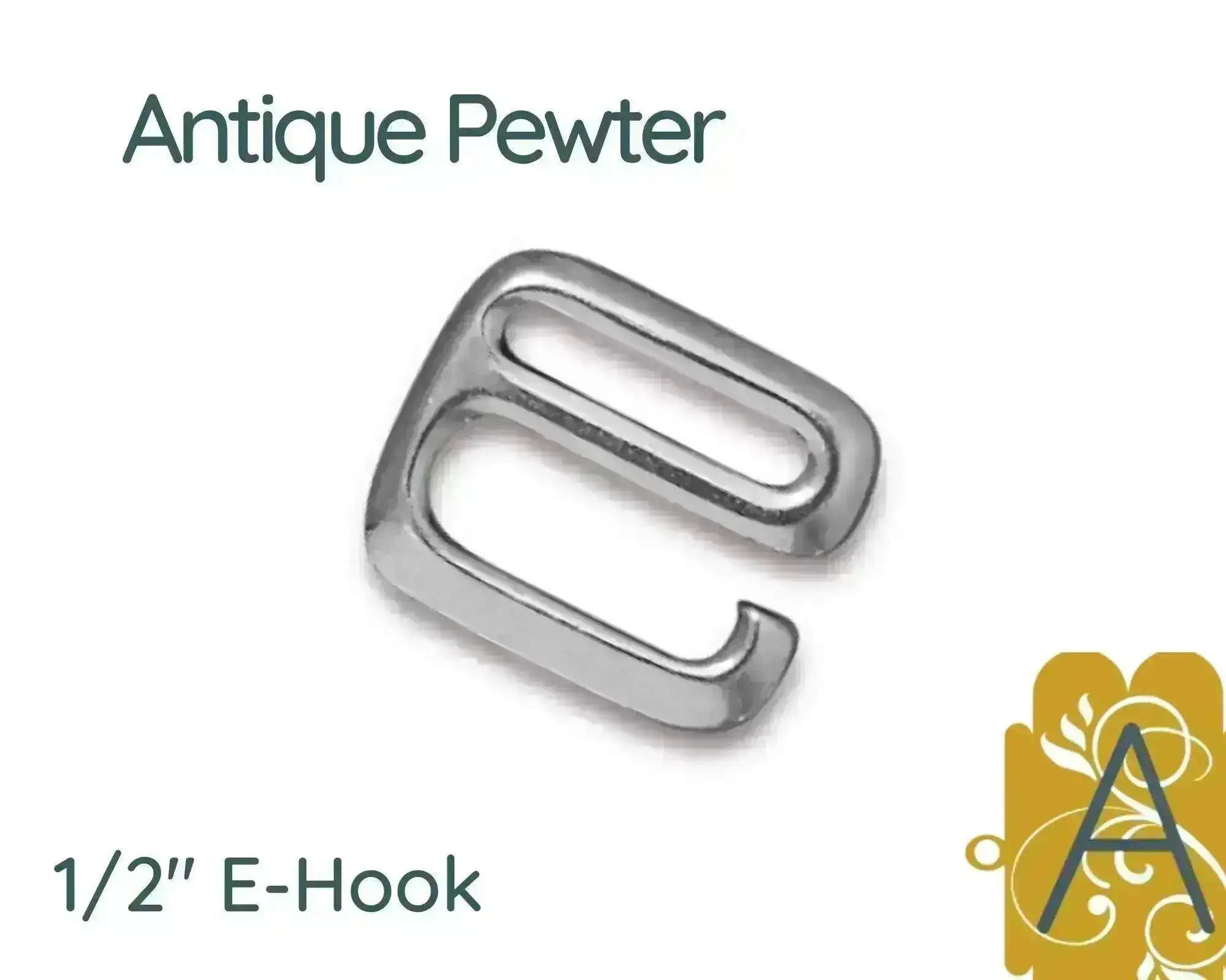 TierraCast E Hook Clasp, 1/2inch - Image 4
