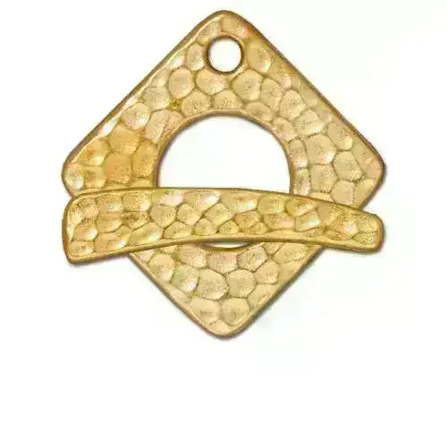 Tierracast Hammertone Square Toggle Clasp, 3 Finishes - Image 3