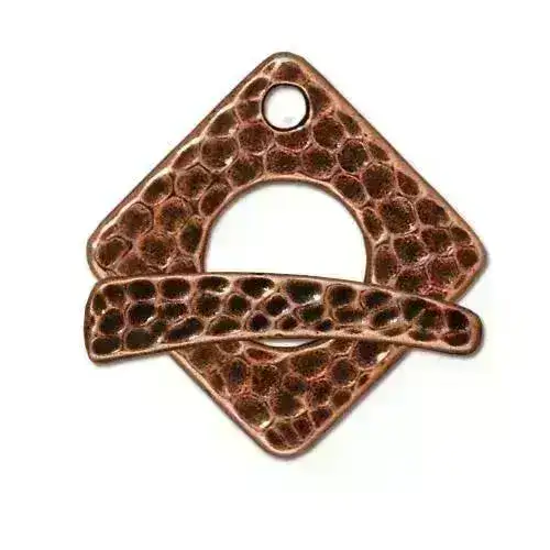 Tierracast Hammertone Square Toggle Clasp, 3 Finishes - Image 4