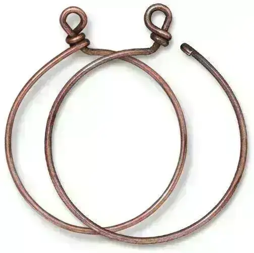 TierraCast Charm or Pendant Keeper Hoops, 42mm - Image 3