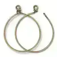 TierraCast Charm or Pendant Keeper Hoops, 42mm - Image 4