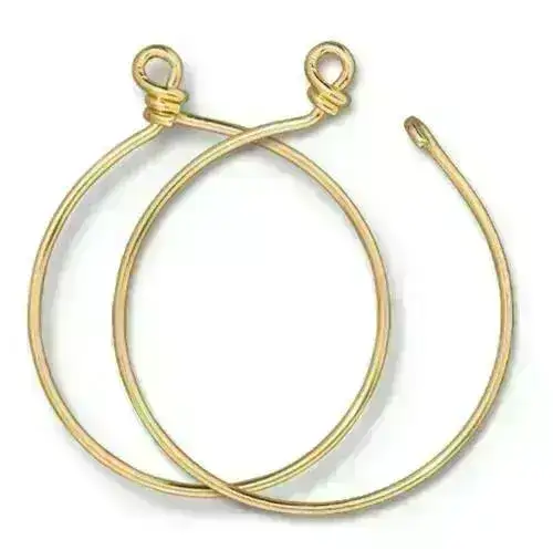 TierraCast Charm or Pendant Keeper Hoops, 42mm - Image 5