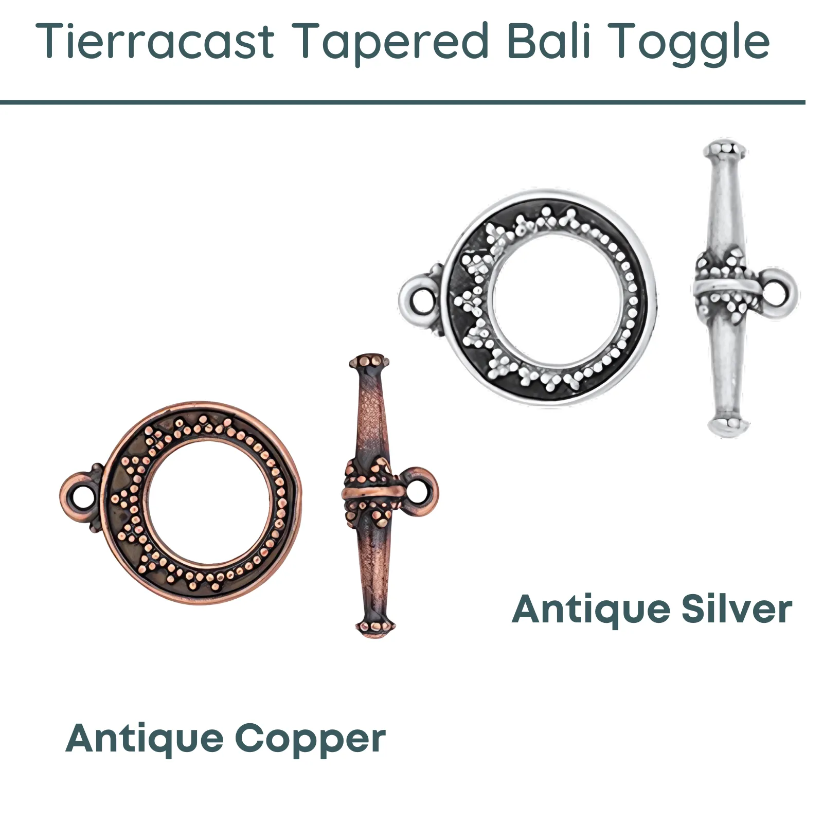 Tierracast, Tapered Bali Toggle Clasp