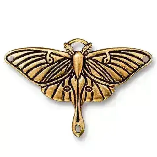 Luna Moth Pendant / Connector in 3 Finishes - Image 4