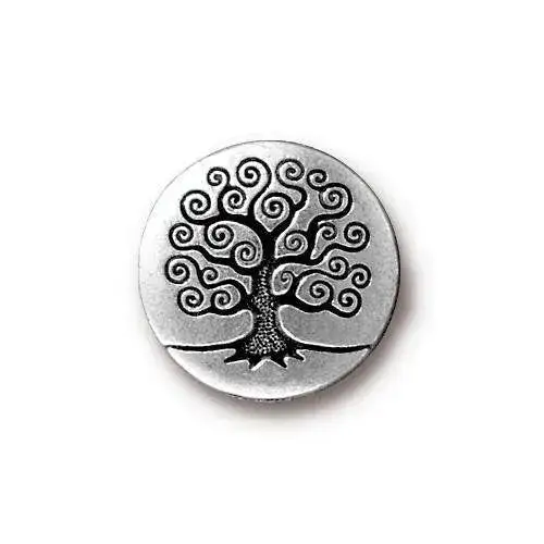 Tree of Life Button, 2 Pieces, 4 Finishes