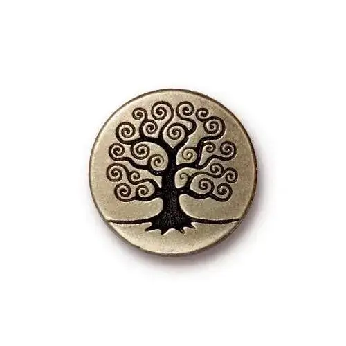 Tree of Life Button, 2 Pieces, 4 Finishes - Image 3