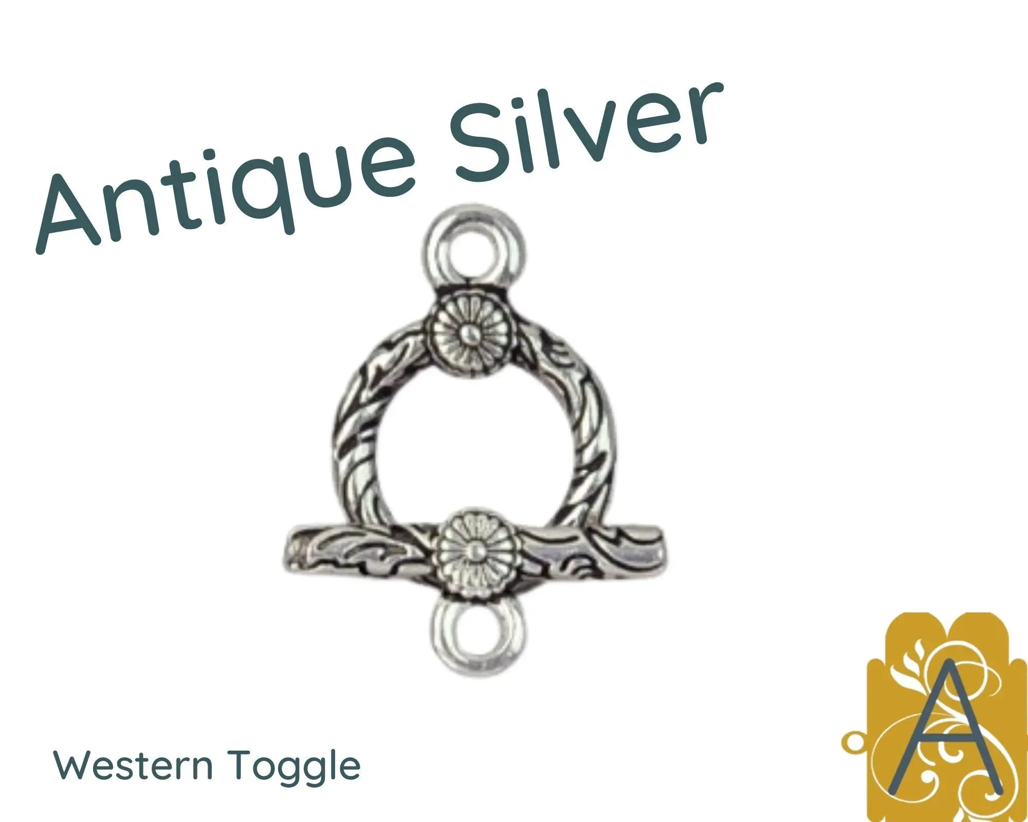 Western Toggle Clasps, 3 Finishes - Image 4